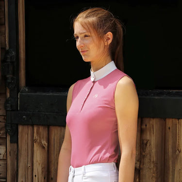 Hy Equestrian Sophia Sleeveless Show Shirt Pink Rose