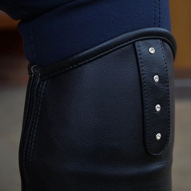 Hy Equestrian Faux Leather Diamante Gaiter