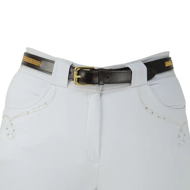 Hy Crystal Diamante Leather Belt