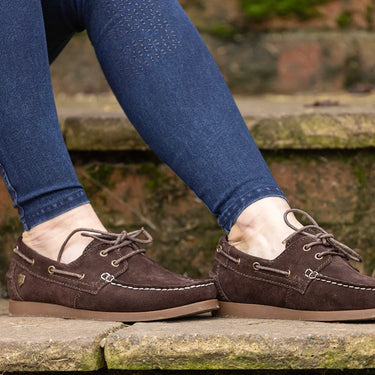 Hy Equestrian Savona Deck Shoes Chocolate
