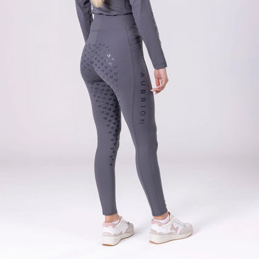 Shires Grey Aubrion Eltar Riding Tights