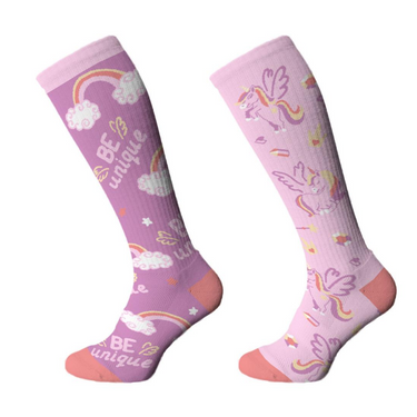 Comodo Adults Purple Unicorn Novelty Socks - Euro 39-42 (UK 5.5-8)