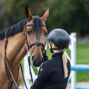 Buy Charles Owen EQX Kylo Black Matte & Gloss Adjustable Riding Hat| Online for Equine