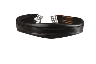 Hy Equestrian Leather Padded Atherstone Girth (Elasticated One End)