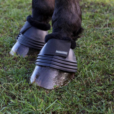 Hy Equestrian Ringed Fleece Topped Over Reach Boots