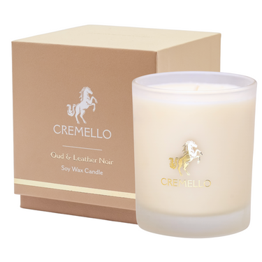 Cremello Oud & Leather Noir Wax Candle 220g