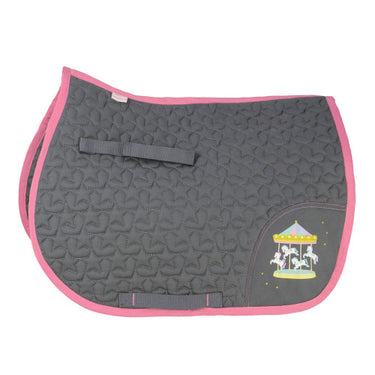 Buy Merry Go Round Saddle Pad by Little Rider-Pony / Cob-Grey/Pink| Online for Equine