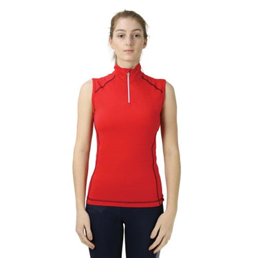 Buy HY Sport Active Sleeveless Top Rosette Red | Online for Equine