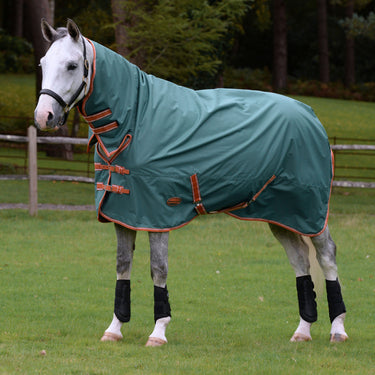 Weatherbeeta Green/Burnt Orange/White Comfitec Tyro Combo Neck Lite Plus Turnout Rug