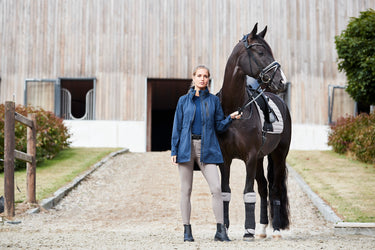 Buy Catago Ladies Navy Roy Waterproof Trench Coat | Online for Equine