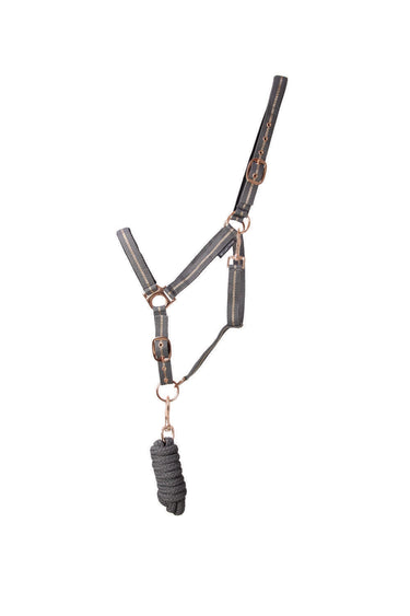 Hy Equestrian Rose Glitter Head Collar & Lead Rope Set