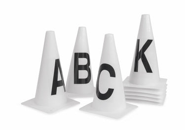 Shires Dressage Marker Cones-Black / White-A B C E F H K M