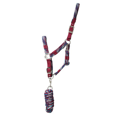 Hy Equestrian Multicolour Adjustable Head Collar with Rope