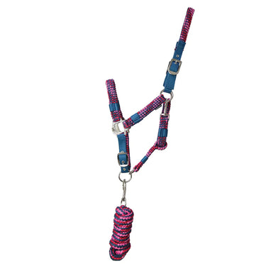 Hy Equestrian Multicolour Adjustable Head Collar with Rope