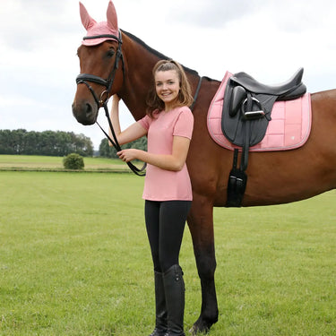 Hy Equestrian Synergy Fly Veil Rose/ Silver