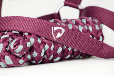 Hy Equestrian Synergy Head Collar & Lead Rope Fig/ Silver