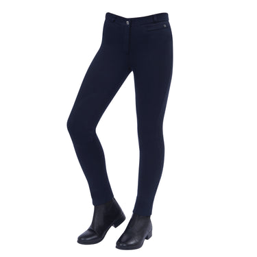 Dublin Navy Supa-Fit Zip Up Knee Patch Jodhpurs