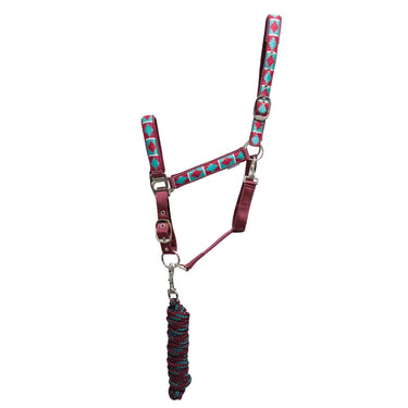 Hy Equestrian Woven Polo Head Collar and Lead Rope