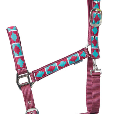 Hy Equestrian Woven Polo Head Collar and Lead Rope