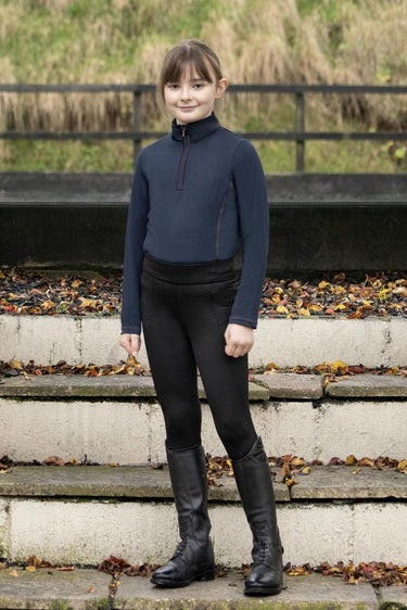 Hy Equestrian Children's Melton Riding Tights Black