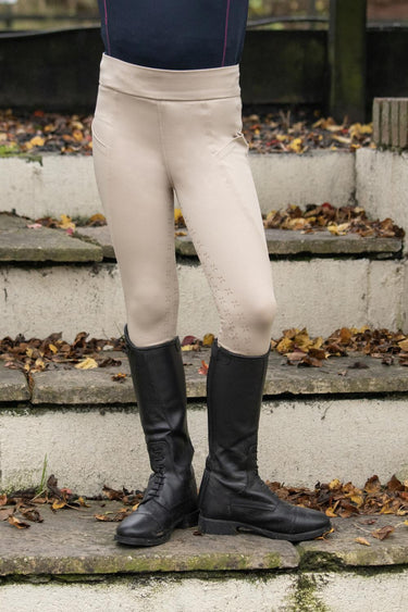 Hy Equestrian Children's Melton Riding Tights Beige