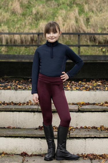 Hy Equestrian Children's Melton Riding Tights Fig