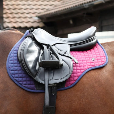 Hy Equestrian Synergy Elevate Saddle Pad Navy/ Fig