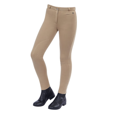 Buy the Dublin Supa-Fit Ladies Zip Up Knee Patch Jodhpurs | Online for Equine