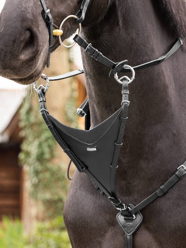 Buy Le Mieux Kudos Bib Martingale Attachment Black/Silver | Online for Equine
