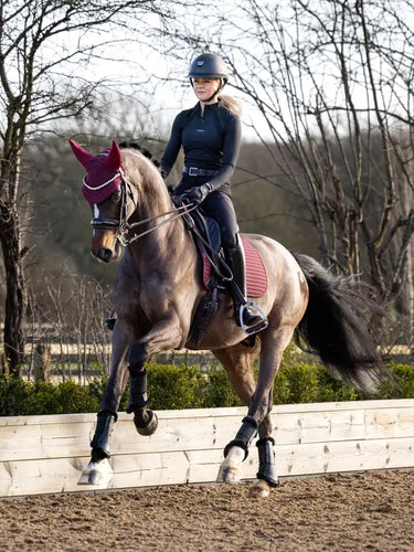 LeMieux Soft Shell Anti Slip Dressage Square Burgundy