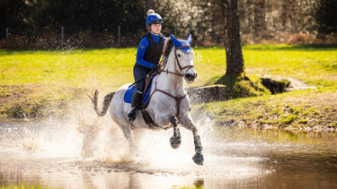Buy LeMieux Luxury Suede Benetton Blue GP Square| Online for Equine
