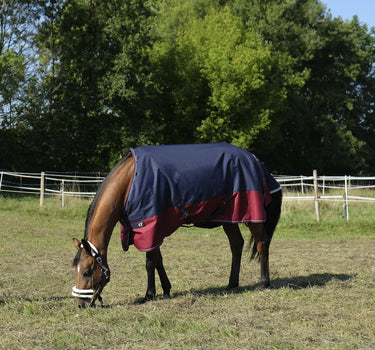 Equi-Th&egrave;me Tyrex 1200D 50G Turnout Rug - Navy/Burgundy