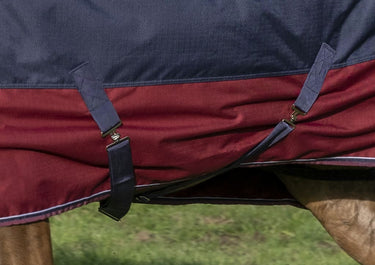 Buy Equi-Theme Tyrex 1200D 50G High Neck Turnout Rug - Navy/Burgundy| Online for Equine