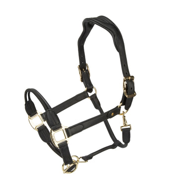 Shires Black Velociti Lusso Soria Leather Headcollar