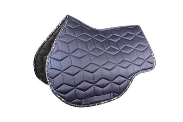 Hy Equestrian Elevate Allure Saddle Pad Navy/ Gun Metal Grey
