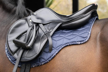 Hy Equestrian Elevate Allure Saddle Pad Navy/ Gun Metal Grey