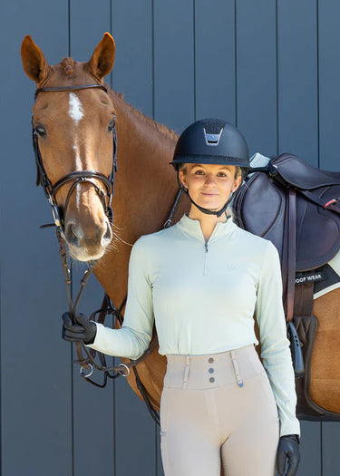 Woof Wear Sage Green Long Sleeve Ladies Tech Riding Shirt