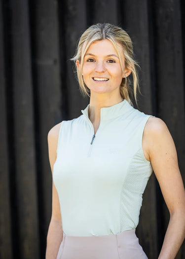 Woof Wear Sage Green Sleeveless Ladies Tech Riding Shirt