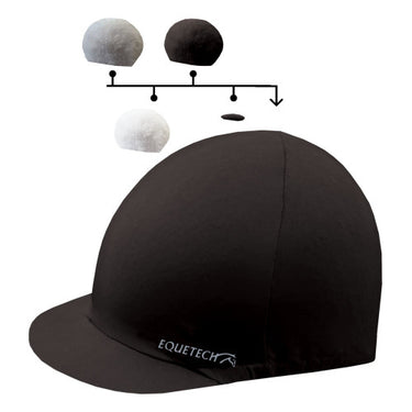 Buy the Equetech Black 4-in-1 Combination Hat Silk | Online for Equine