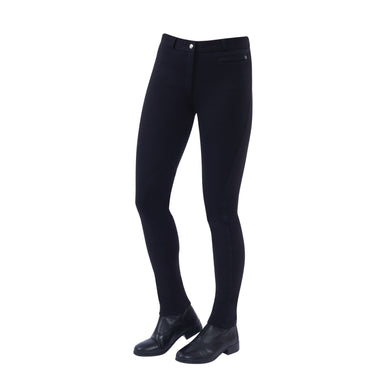 Buy the Dublin Supa-Fit Ladies Zip Up Knee Patch Jodhpurs | Online for Equine