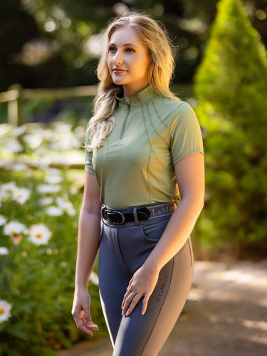Buy Le Mieux SS23 Mia Mesh Short Sleeve Base Layer Moss | Online for Equine