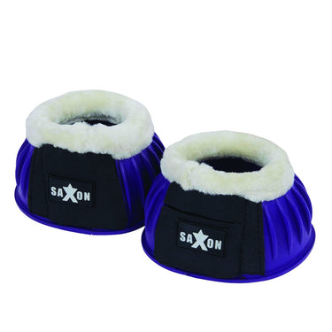 Buy The Saxon Fleece Trim Rubber Bell Boots | Online For Equine 