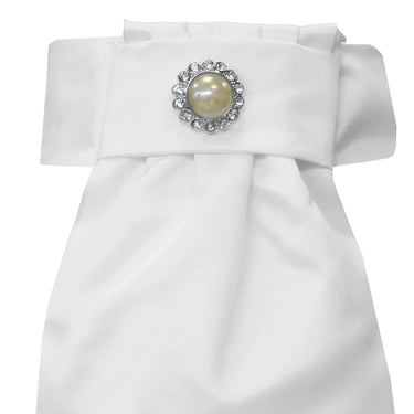Equetech Pearl White Deluxe Ready-Tied Stock