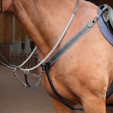 Shires Black Lusso Three Point Elastic Breastplate