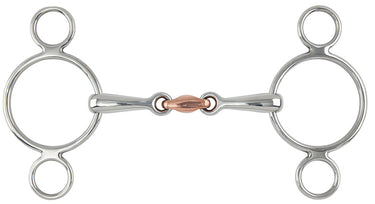 Shires Two Ring Copper Lozenge Gag Bit