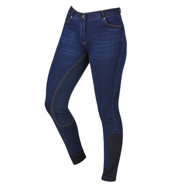 Buy the Dublin Blue Shona Full Suede Seat Denim Breeches | Online for Equine