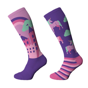 Buy Comodo Adults Purple Unicorn Novelty Socks | Online for Equine
