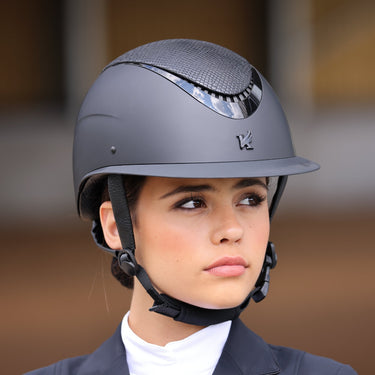 Buy Karben Black Lorah Ellipse Wide Peak Snakeskin Adjustable Riding Hat| Online for Equine