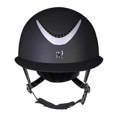 Buy Karben Black Silver Elisa Ellipse Wide Peak Matt Adjustable Riding Hat | Online for Equine