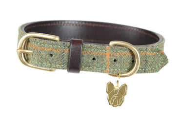 Digby & Fox Red / Yellow / Blue Tweed Tweed Dog Collar